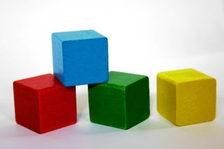 Coloured building blocks