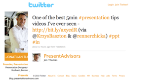 Twitter - Jon Thomas- One of the best 5min #pres ...