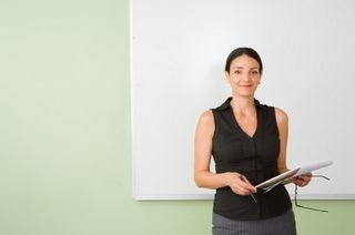 Woman speaking in public